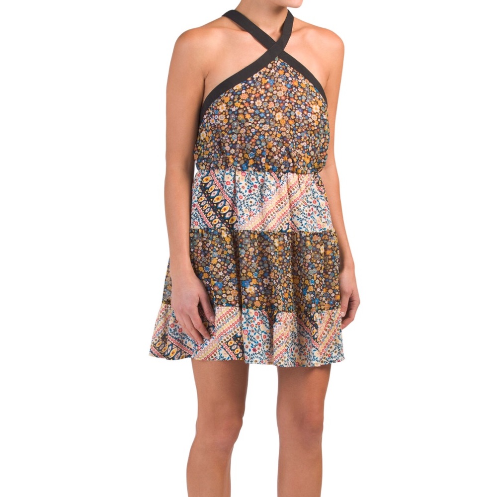 Bcbgeneration Printed halter neck dress